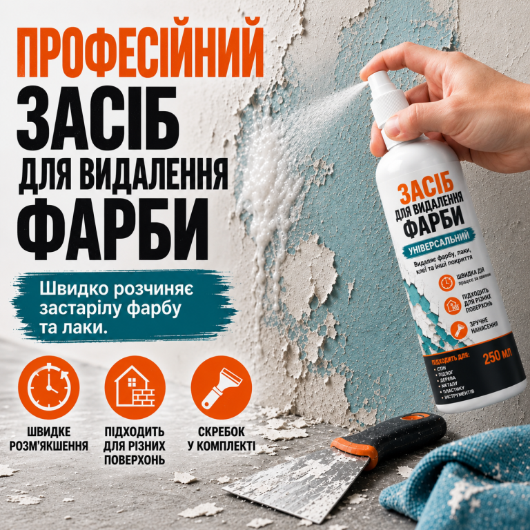 Спрей Latex Paint 250ml для видалення латексної фарби з різних поверхонь
