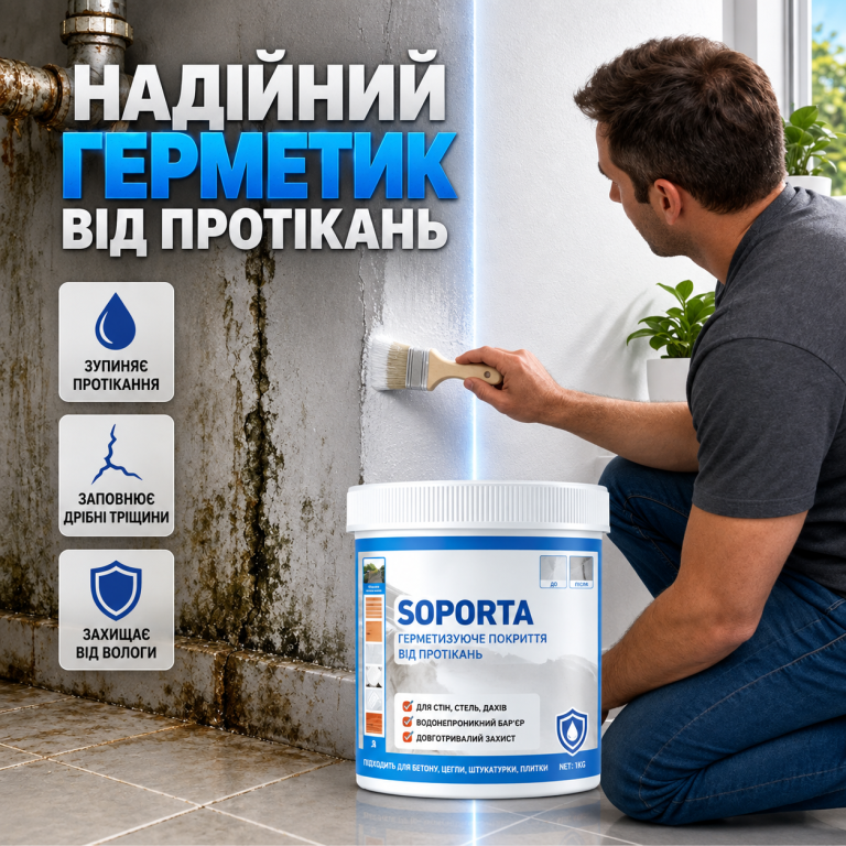 Saporta 500г -Водостійка шпаклівка для ремонту різних поверхонь